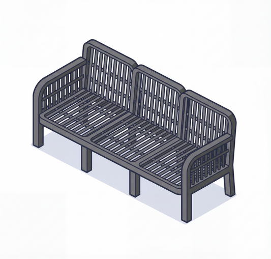 Rattan Sofa / Garden Seat (3 Seater)